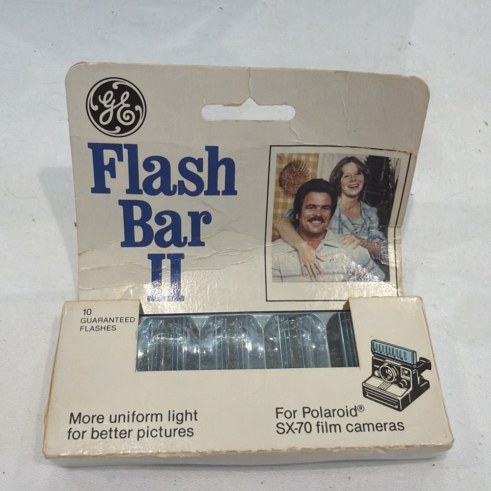 Vintage GE Camera Flash Bar II For Polaroid SX70 Film Cameras y2k collectible